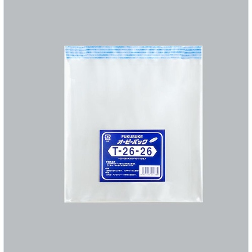 テープ無 OPP袋 オーピーパック T-26-26 100枚入 福助工業