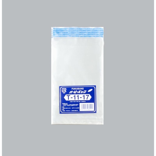 テープ有 OPP袋 オーピーパックC T-11-17 100枚入 福助工業