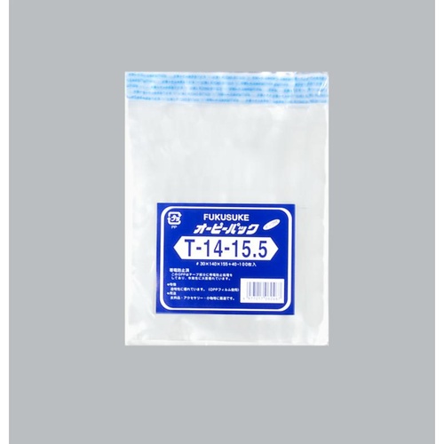 テープ有 OPP袋 オーピーパックC T-14-15.5 100枚入 福助工業