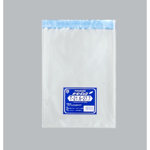 テープ有 OPP袋 オーピーパックC T-21.6-27.7 100枚入 福助工業