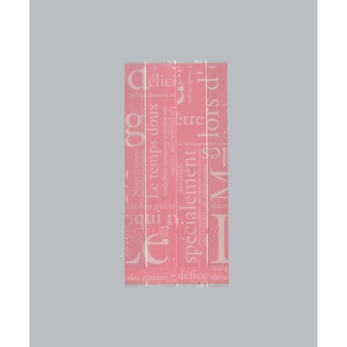 合掌袋 合掌ガゼット袋 GT(透明タイプ) No.22洋柄ピンク 福助工業