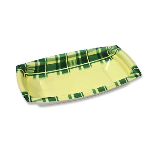 【廃番商品】惣菜容器 夢デリ30チェックグリーン デンカポリマー