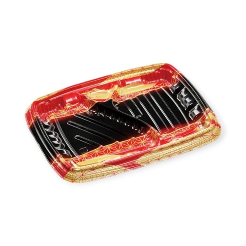 弁当容器 MSDレイア24-18-2 麻おり赤 エフピコ