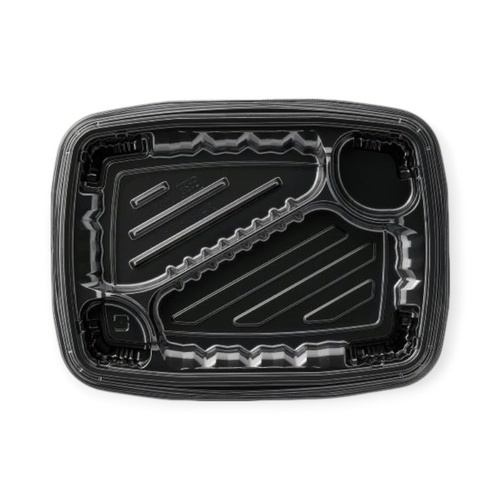 弁当容器 MSDレイア24-18-3 黒 エフピコ