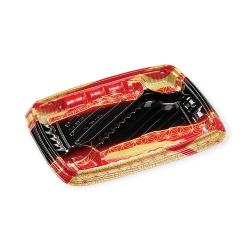 弁当容器 MSDレイア24-18-3 麻おり赤 エフピコ