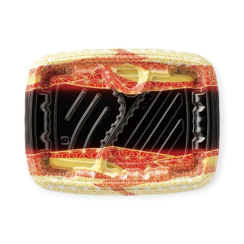 弁当容器 MSDレイア24-18-4 らい光赤 エフピコ