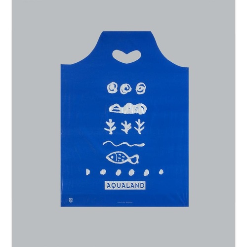 ポリ手提袋 ハートバッグ アクアランド 紺 小 福助工業