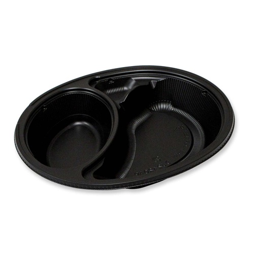 カレー容器 Dジャーニー 24-20浅P本体黒 デンカポリマー