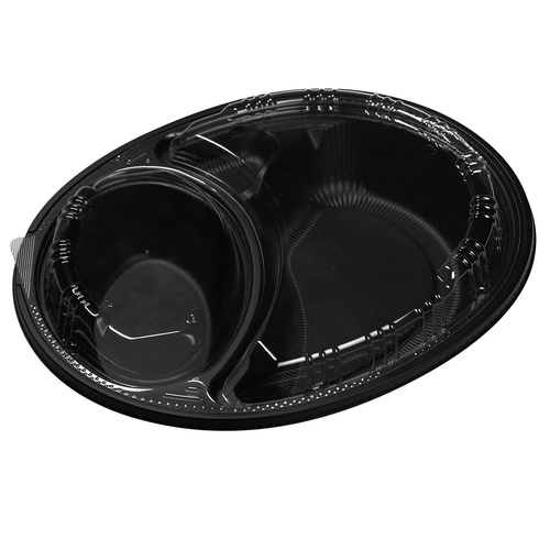 カレー容器 Dジャーニー 24-20浅P本体黒 デンカポリマー