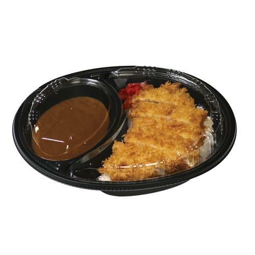 カレー容器 Dジャーニー 24-20浅P本体黒 デンカポリマー