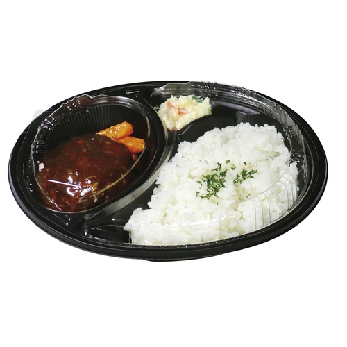 カレー容器 Dジャーニー 24-20浅P本体黒 デンカポリマー