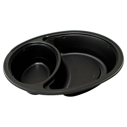 カレー容器 Dジャーニー 24-20本体黒 デンカポリマー