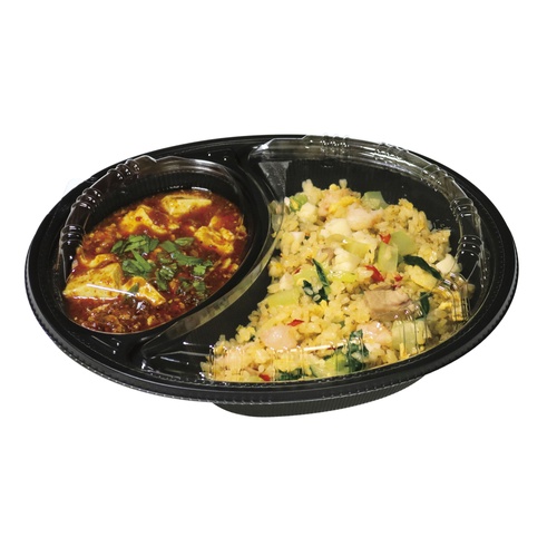 カレー容器 Dジャーニー 24-20本体黒 デンカポリマー