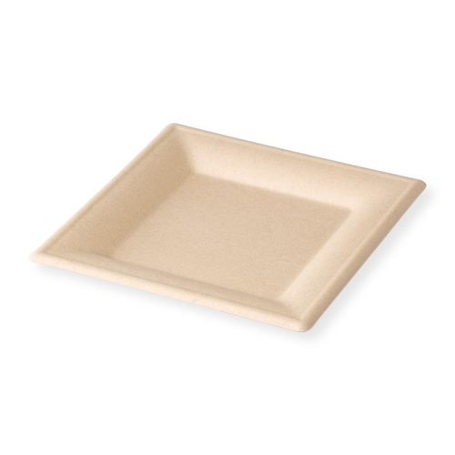 紙皿 ムギ＆タケスクエアプレート 26cm アヅミ産業