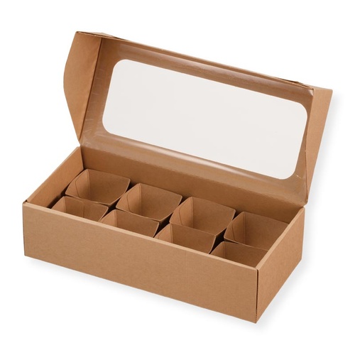 オードブル容器 HSO260120B アラカルトBOX組立式 8カップ用 アヅミ産業