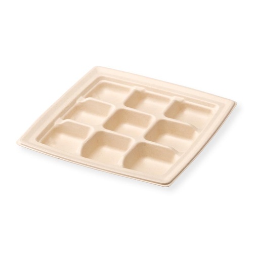 軽食容器 SBT-パルプ9区切りトレイ シンギ
