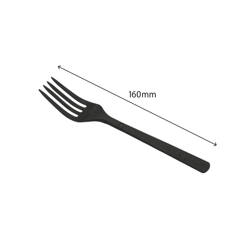 使い捨てフォーク NS生分解フォークブラック 単袋入 東商化学