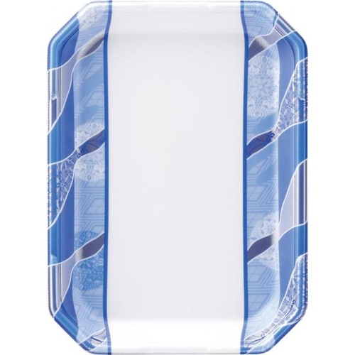 発泡トレー しゃぶしゃぶ長3.5人浅LS 鮮彩青 エフピコ