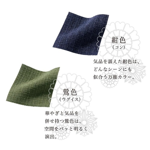 ミドルエプロン 腰下前掛 兼用 鶯/紺 F 住商モンブラン