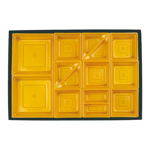 弁当容器 HSH-C65-6 冷凍レンジカップ用 テーパー型貼箱 (黒木目エンボス) アヅミ産業