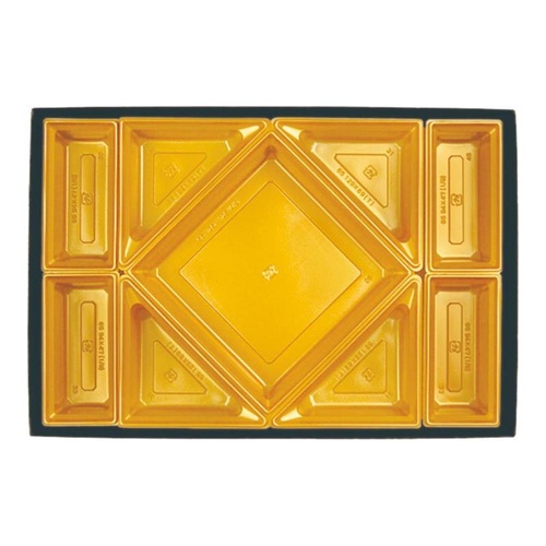 弁当容器 HSH-C65-6 冷凍レンジカップ用 テーパー型貼箱 (黒木目エンボス) アヅミ産業