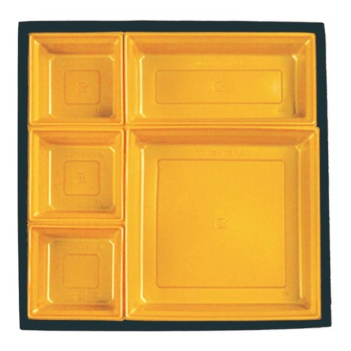 弁当容器 HSH-C70-4 冷凍レンジカップ用 テーパー型貼箱 (黒木目エンボス) アヅミ産業