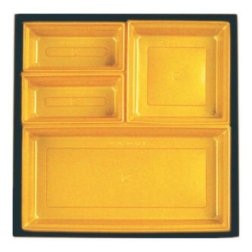 弁当容器 HSH-C70-4 冷凍レンジカップ用 テーパー型貼箱 (黒木目エンボス) アヅミ産業