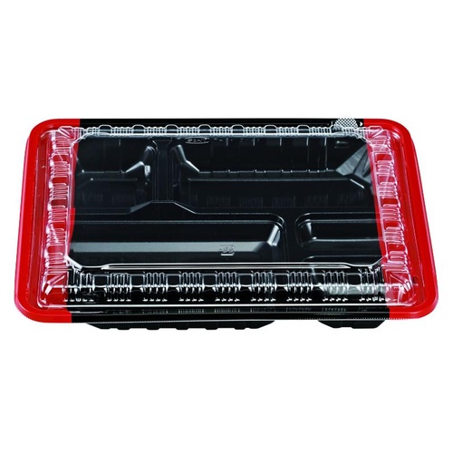 弁当容器 CK-3-2 フチ赤黒セット(エコOP) エフピコチューパ