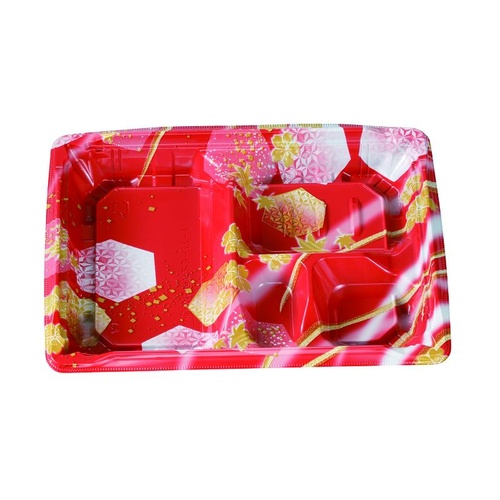 弁当容器 MS角弁 23-17-1 かなで赤 本体 エフピコチューパ