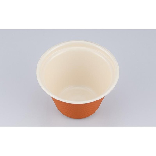スープカップ TNラティス135-470 ミルク橙本体 シーピー化成