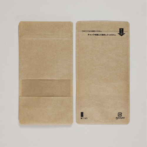 スタンドチャック袋クラフトタイプ(窓付き)No.11-21 福助工業