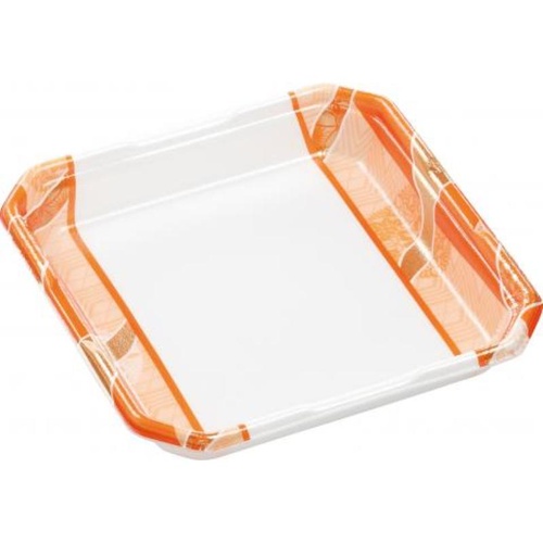 発泡トレー しゃぶしゃぶ1人浅(V) 鮮彩オレンジ エフピコ