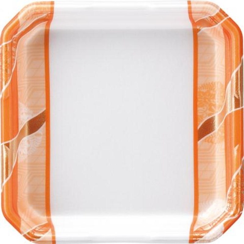 発泡トレー しゃぶしゃぶ1人浅(V) 鮮彩オレンジ エフピコ