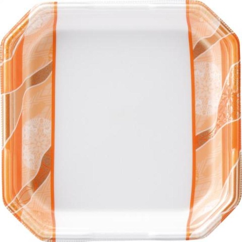 発泡トレー しゃぶしゃぶ2人浅LS 鮮彩オレンジ エフピコ