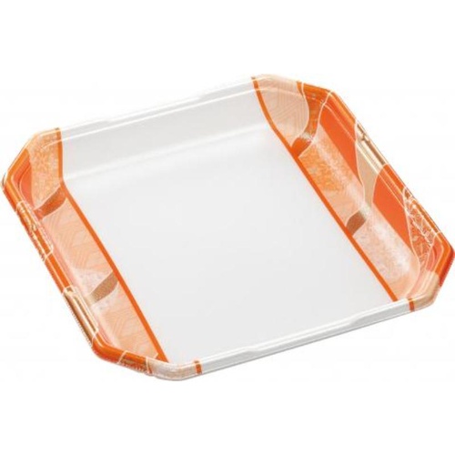 発泡トレー しゃぶしゃぶ3人浅LS 鮮彩オレンジ エフピコ