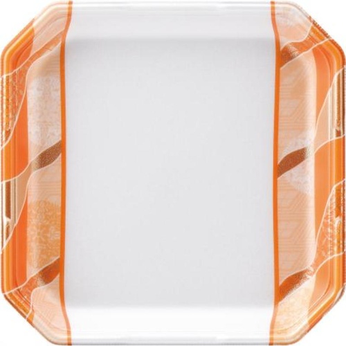 発泡トレー しゃぶしゃぶ3人浅LS 鮮彩オレンジ エフピコ