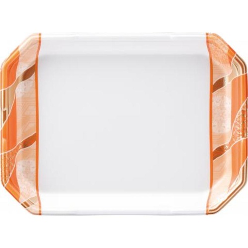 発泡トレー しゃぶしゃぶ4人浅LS 鮮彩オレンジ エフピコ