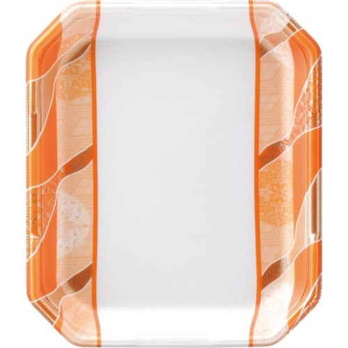 発泡トレー しゃぶしゃぶ長2.5人浅LS 鮮彩オレンジ エフピコ