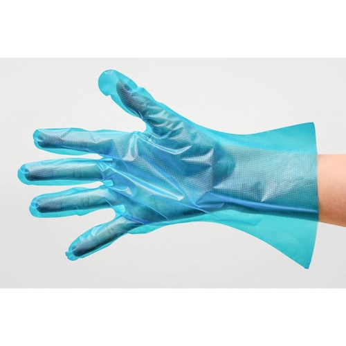 使い捨て手袋 ポリ手袋ライトフィット箱入 青 S パックスタイル