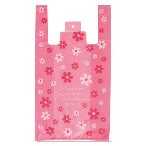 レジ袋 ラブリーフラワーレジバッグ-L(100枚) ヘッズ