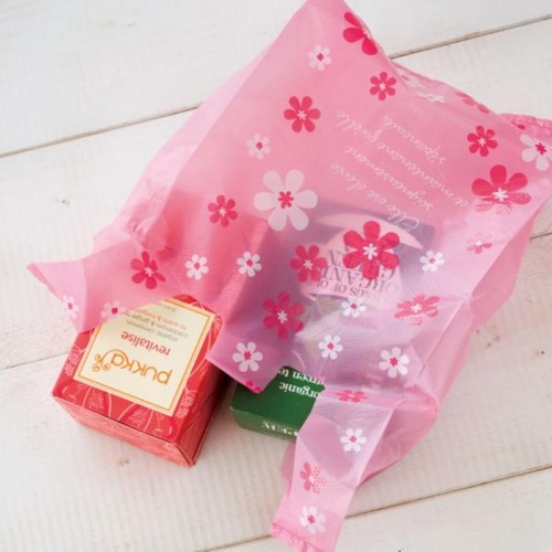 レジ袋 ラブリーフラワーレジバッグ-L(100枚) ヘッズ