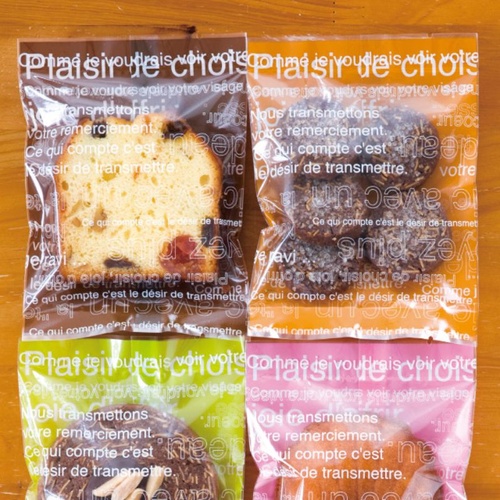 テープ無 OPP袋 カフェオレスイーツパック(コゲ茶) クリア-3(100枚) ヘッズ