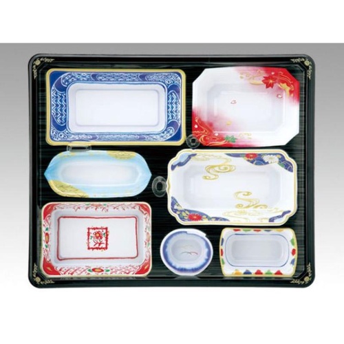 仕出し弁当容器 T-238 (蓋三彩)会席膳セット アヅミ産業