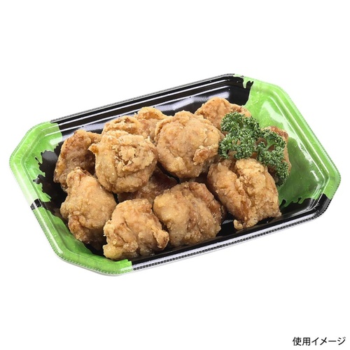 発泡トレー メガプレート20-15(37) 黒リーフ エフピコ