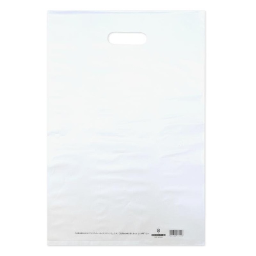 ポリ手提げ 50-1876 カラーポリ ホワイト 300×450 B4用 50P ササガワ