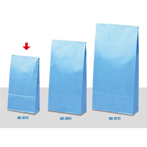 持ち帰り用紙袋 50-3111 角底袋 クリスタルブルー 120×60×220 100P ササガワ