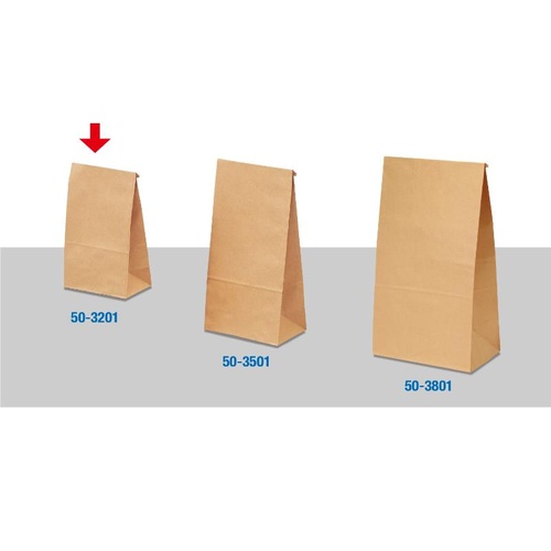 持ち帰り用紙袋 50-3201 角底袋 未晒 130×80×235 100P ササガワ