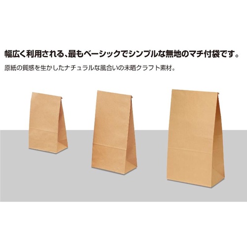 持ち帰り用紙袋 50-3201 角底袋 未晒 130×80×235 100P ササガワ