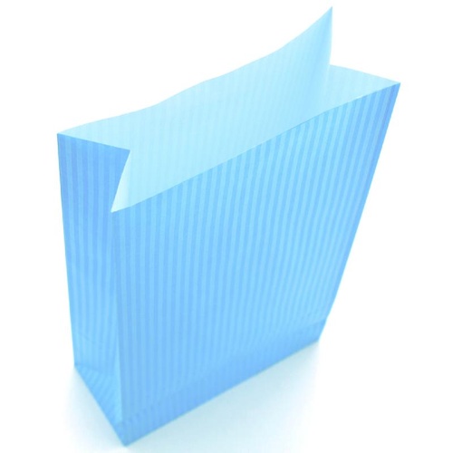 持ち帰り用紙袋 50-3411 角底袋 クリスタルブルー 145×65×280 100P ササガワ