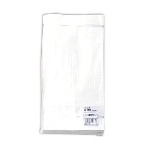 持ち帰り用紙袋 50-3500 角底袋 白無地 160×65×310 100P ササガワ